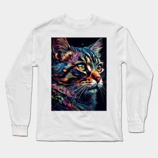 Close-up of a cat's head. Long Sleeve T-Shirt